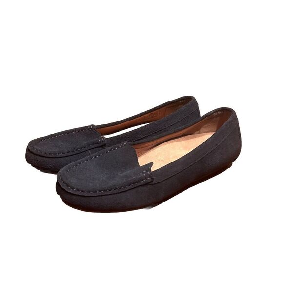 Vionic Women's Debbie Loafers Flats Shoes Size 9.5 Suede Slip On Orthotic Navy - Picture 1 of 8